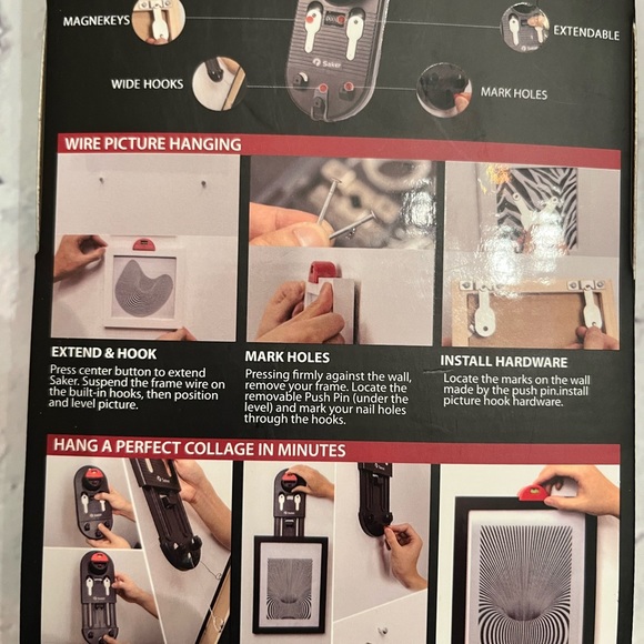 New in packaging Saker picture hanging and leveling tool - Picture 5 of 6
